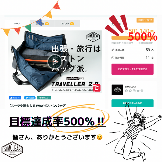 目標達成率500％に到達しました‼︎　〜ありがとうございます🎉〜